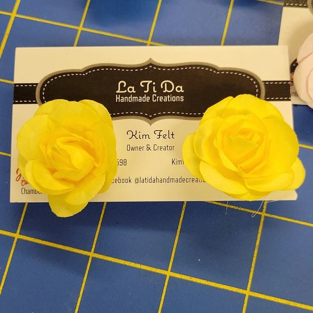 Paper Flower Post Earrings
